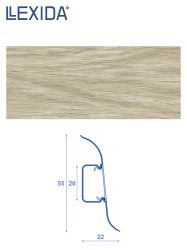 Плинтус LEXIDA 55х2200мм Дуб верде