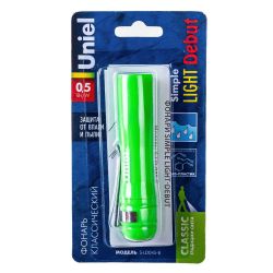 Фонарь-брелок S-LD045-B green 1 свд (1хR6) зеленый/пластик UNIEL