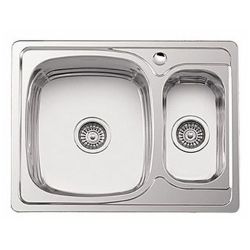 Мойка нерж врезная 500 х 630 х 180мм 0,8 двойная выпуск 3 1/2"  LEDEME