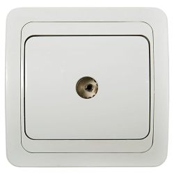 Розетка 1-ая ТВ с/п  CLASSICO ASD белый