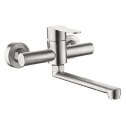 Смеситель для кухни пристенный 35 карт.  LEDEME  нерж, сатин