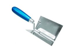 Кельма штукатура с дерев. ручкой 60*60*80мм, для внутр. углов полиров. сталь 888