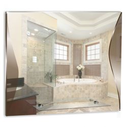 Зеркало  590 х 500мм 1 полочка ЛОКОН  MIXLINE