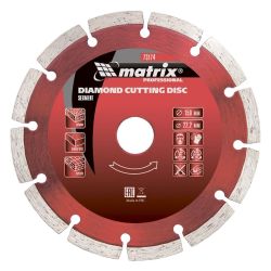 Круг отрезной алмазный 230 х 22 сегм. сухая резка  MATRIX Professional