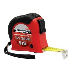 Рулетка 10,0м х 25мм  MATRIX обрезин. корпус, двойная фиксация