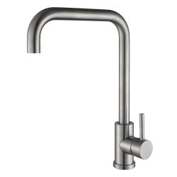 Смеситель для кухни 35 карт.  GOLDEN FOX LOMOND  с бок. ручкой, литой излив, нерж