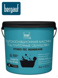 Гидроизоляция эластичная  4,0кг  BERGAUF Hydro-Tec Membrane лето-зима