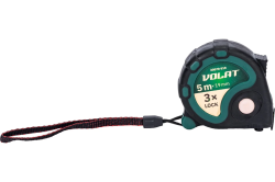 Рулетка   5,0м х 19мм  ВОЛАТ  обрезин. корпус, зацеп с магнитом, тройная фиксац