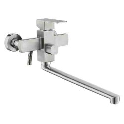 Смеситель ванн.-душ. 35 карт.  LEDEME L-35  нерж, сатин