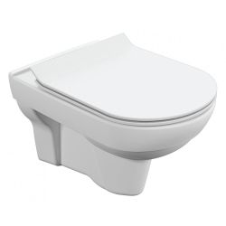 Унитаз подвесной белый CITY сиденье дюропласт, микролифт 370х355х530  CERSANIT