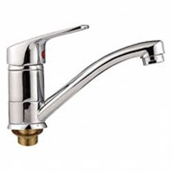 Смеситель для кухни кор. нос 35 карт.  LEDEME  на гайке