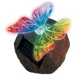 Фонарь садовый USL-S-116/RT085 Butterfly on rock  UNIEL