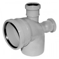 Отвод 110х50/50/90* фронтальный + прямой  ПЛАСТФИТИНГ