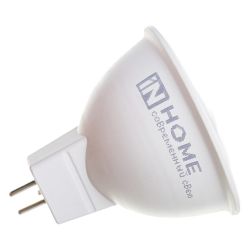 Лампа светодиод точечная MR16   8Вт, 220В, GU5.3, нейтр (4000К)   IN HOME