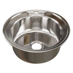 Мойка нерж врезная 510 х 170мм 0,6 круглая выпуск 3 1/2"  MIXLINE