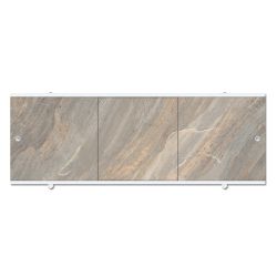 Экран под ванну 1,7 м  с алюм. рамой Камень коричневый Премиум А  МЕТАКАМ