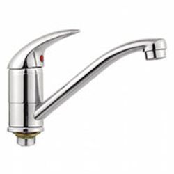 Смеситель для кухни кор нос 35 карт.  LEDEME  на гайке