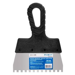 Шпатель нерж зубчатый 150мм, зуб   6х  6мм  РемоКолор Проф