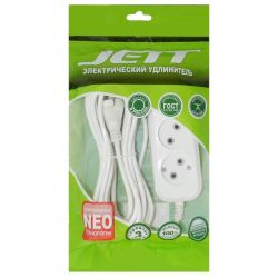 Удлинитель 2 местный 10 метра  10А, б/з (ПВС)  ДЖЕТ
