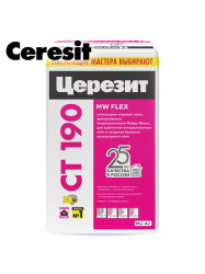 Штукатурно-клеевая смесь для минераловатных плит 25,0кг  CERESIT CТ 190