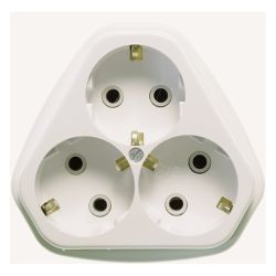 Розетка 3-ая с/п с/з КУНЦЕВО-ЭЛЕКТРО белый