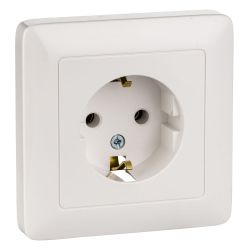 Розетка 1-ая с/п с/з SCHNEIDER ELECTRIC Хит белый