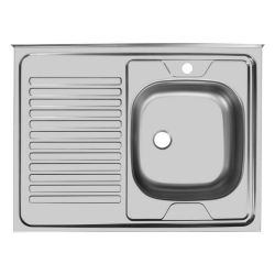 Мойка нерж накладная 600 х 800 0,4 правая