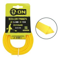 Леска для триммера 2,4мм, 15м (треугольник) 3-ON