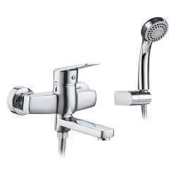 Смеситель ванн.-душ. 40 карт.  LEDEME  короткий излив