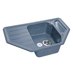 Мойка иск мрамор накладная 332 х 406 х 200мм графит GRANFEST