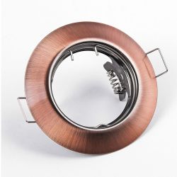 Светильник точечный MR16 GU5.3 DL92 30/80мм выпуклый черн.медь  ECOLA