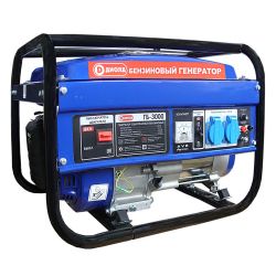 Электрогенератор ГБ-3000 ДИОЛД (3кВт, бак 15л, вес 39кг, 4-х тактный, 340г/кВтч))