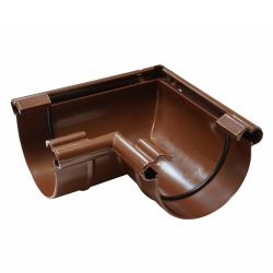 Угол для желоба D125мм/90*  NORDSIDE коричневый