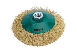 Щетка коническая для УШМ 100мм (пров. 0,3мм)  ВОЛАТ