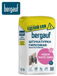 Штукатурка гипсовая 25,0кг  BERGAUF Aqua Putz Gips влагостойкая