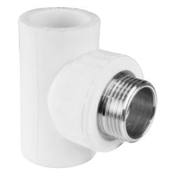 Тройник   20 - 3/4" НР PPR белый