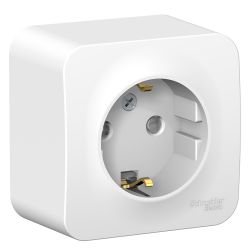 Розетка 1-ая о/п с/з изол.пластина SCHNEIDER ELECTRIC BLANCA Белый