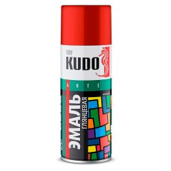 Эмаль алкидная аэрозоль красная  520мл  KUDO