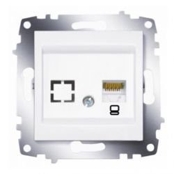 Розетка RJ45 комп. одиночная  ABB COSMO  Белый