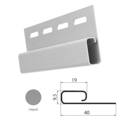 Профиль финишный для сайдинга  GRAND LINE серый 3,0м