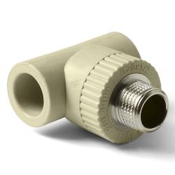 Тройник   20 - 3/4" НР PPR серый  PRO AQUA