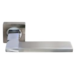Ручка дверная A1456 Е7 квадрат мат.ник- хром  ГАРАНТ
