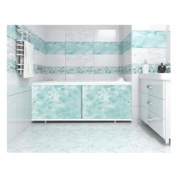Экран под ванну 1,5 м  пластик Мрамор зеленый Кварт  МЕТАКАМ