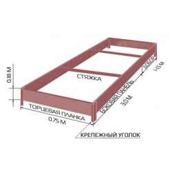 Грядка ПВХ Грядкапласт 0,75 х  6м