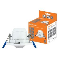 Датчик движения встраиваемый в потолок TDM ДДТ-03   800Вт, 360*,   6м белый  TDM