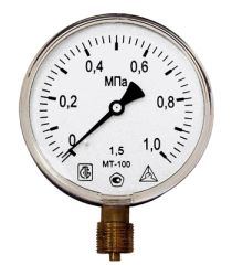 Манометр D 100 нижнее подключение 0 -   6 бар G1/2"  МЦ-БАГОРИЯ