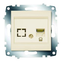 Розетка RJ45 комп. одиночная  ABB COSMO  Бежевый