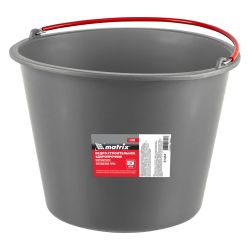 Ведро пластмассовое строительное круглое усиленное, обрезин. ручка 20л  MATRIX