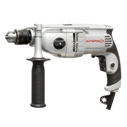 Дрель ударная  ИНТЕРСКОЛ  ДУ-13/810 ЭР  (810Вт,ЗВП,0-2000об/мин,3.20кг)