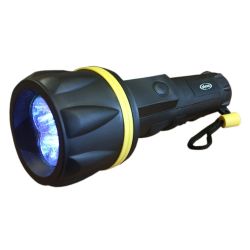 Фонарь ОБЛИК свд  3026  3 свд (2хR20) черный+желтый/пластик